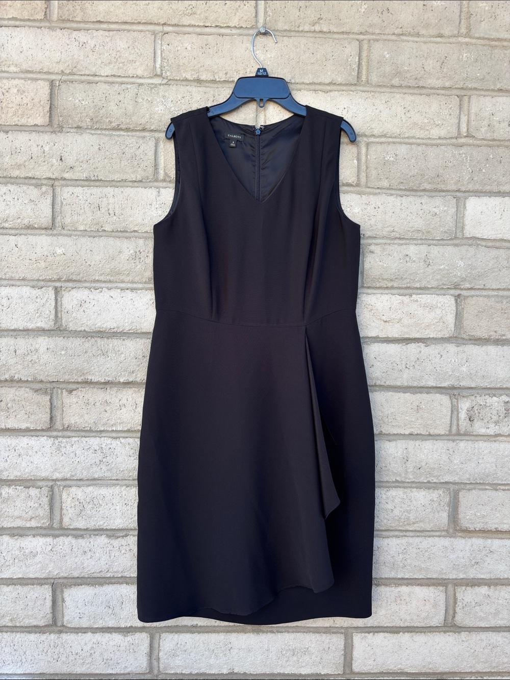 Talbots Classic Black Sleeveless V-Neck Dress Size 8